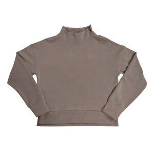 Sincerely Jules Womens Taupe High Neck Pullover Sweatshirt S, NWT.